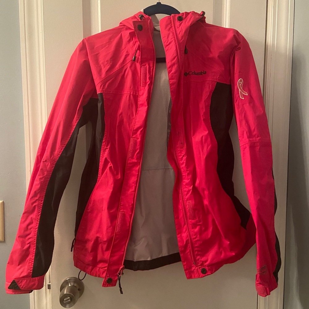 Columbia Breast Cancer Rain Jacket Gem